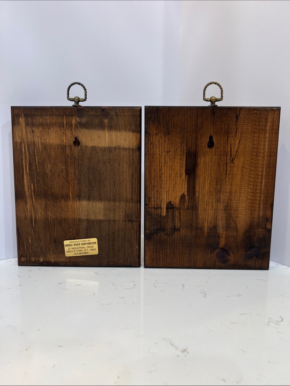 Vintage James Ingwersen “Gary & Gretchen” Decorative Wood Wall Art Set - Picture 2 of 14